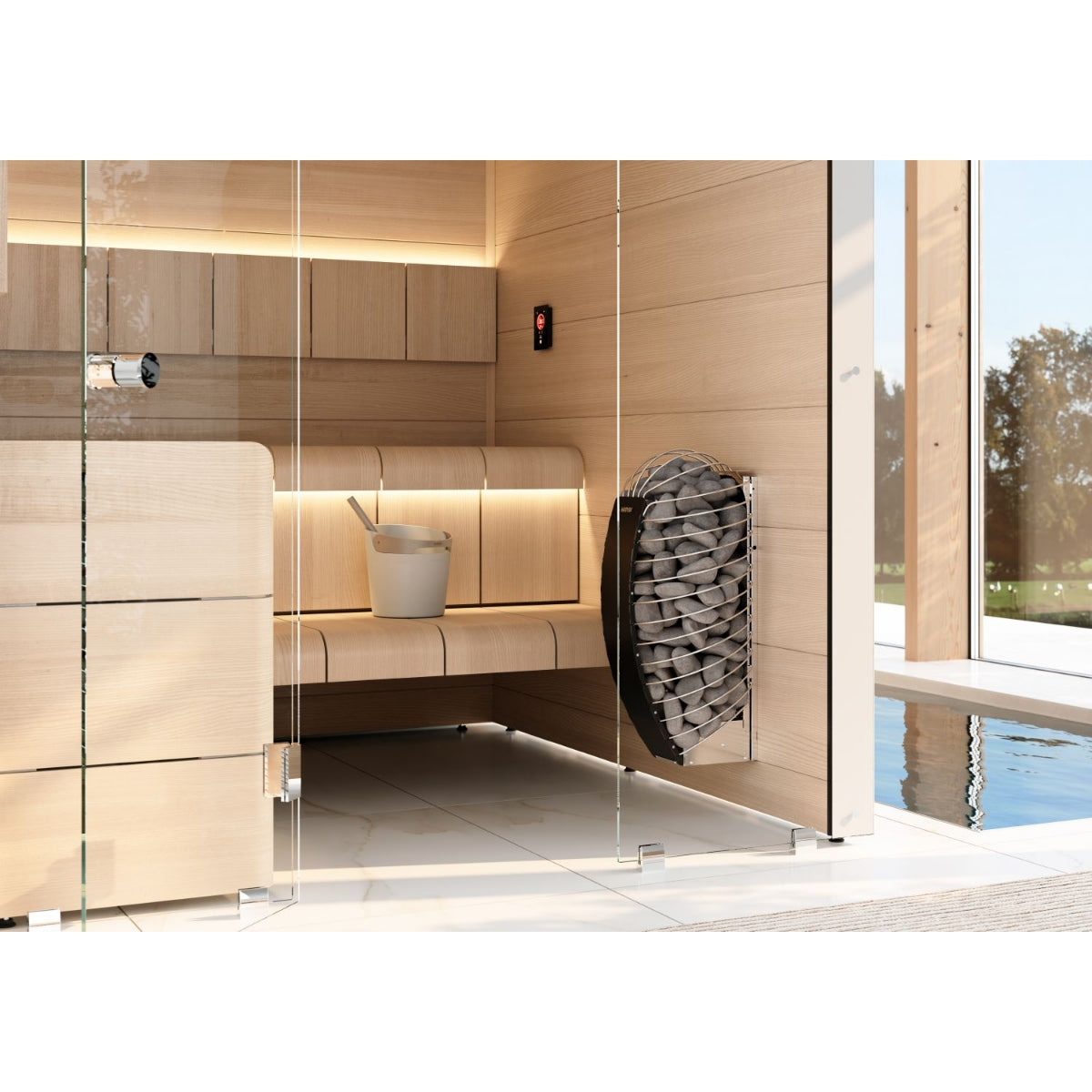 Saunaofen Spirit SP60FC 6,0 kW, Harvia, mit Fenix WIFI Steuerung