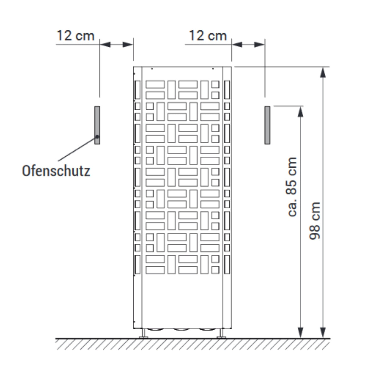 Saunaofen Edge (Standausführung) Edelstahl 9,0 kW, EOS