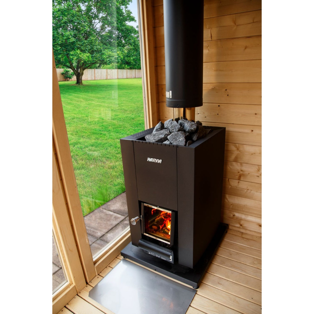 Saunaofen Linear 18 compact, Harvia  BlmSch V2, Holzofen
