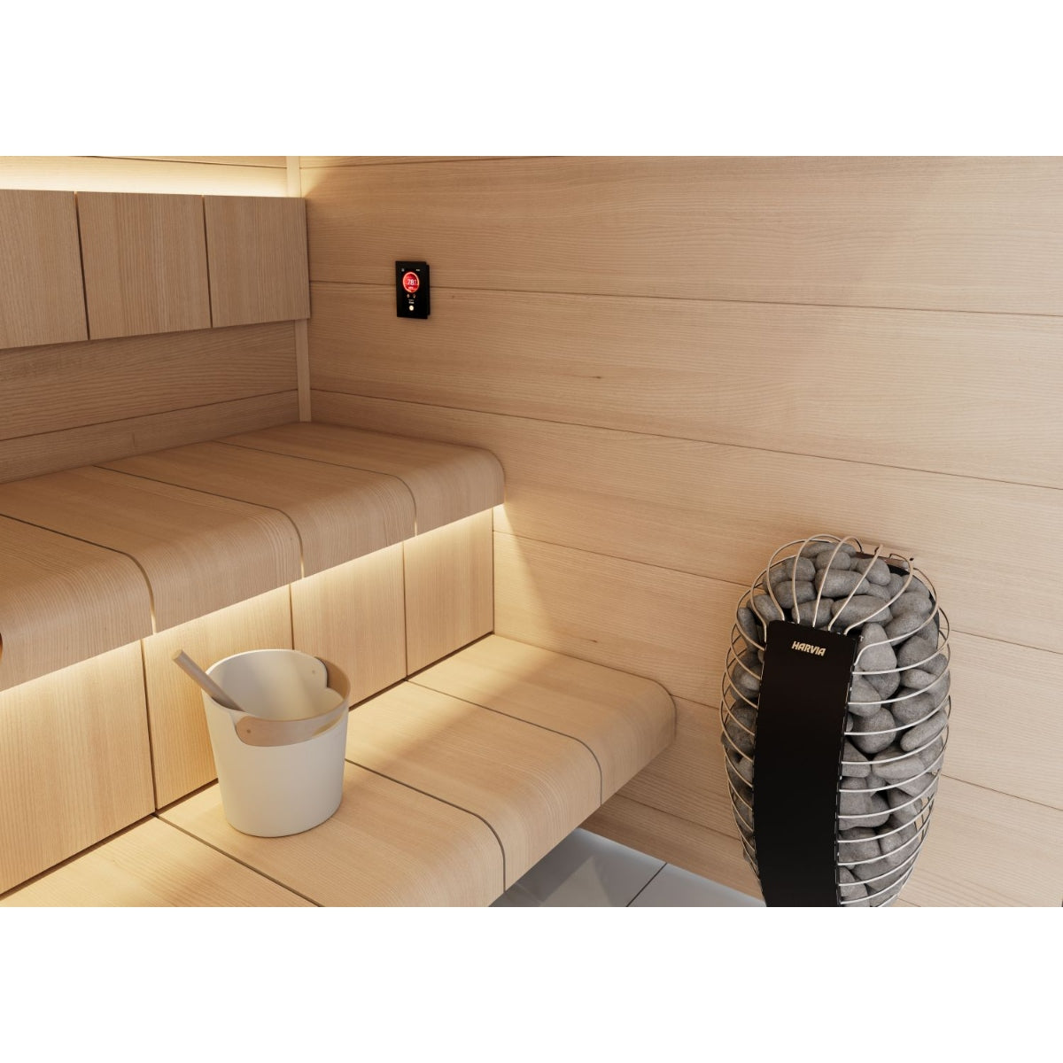 Saunaofen Spirit SP90FC  9,0 kW, Harvia, mit Fenix WIFI Steuerung