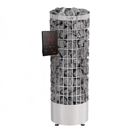 Saunaofen Cilindro PC70XW Wifi 6,8 kW Steel, mit digitaler Steuerung Xenio, Harvia